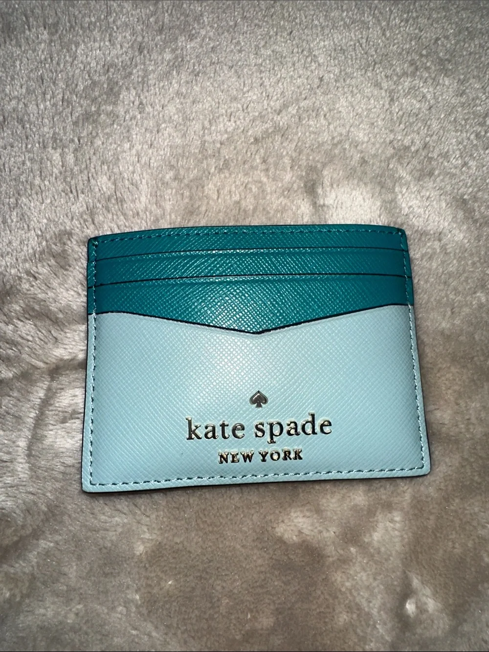 kate spade Two-Tone Teal and Light Blue Cardholder